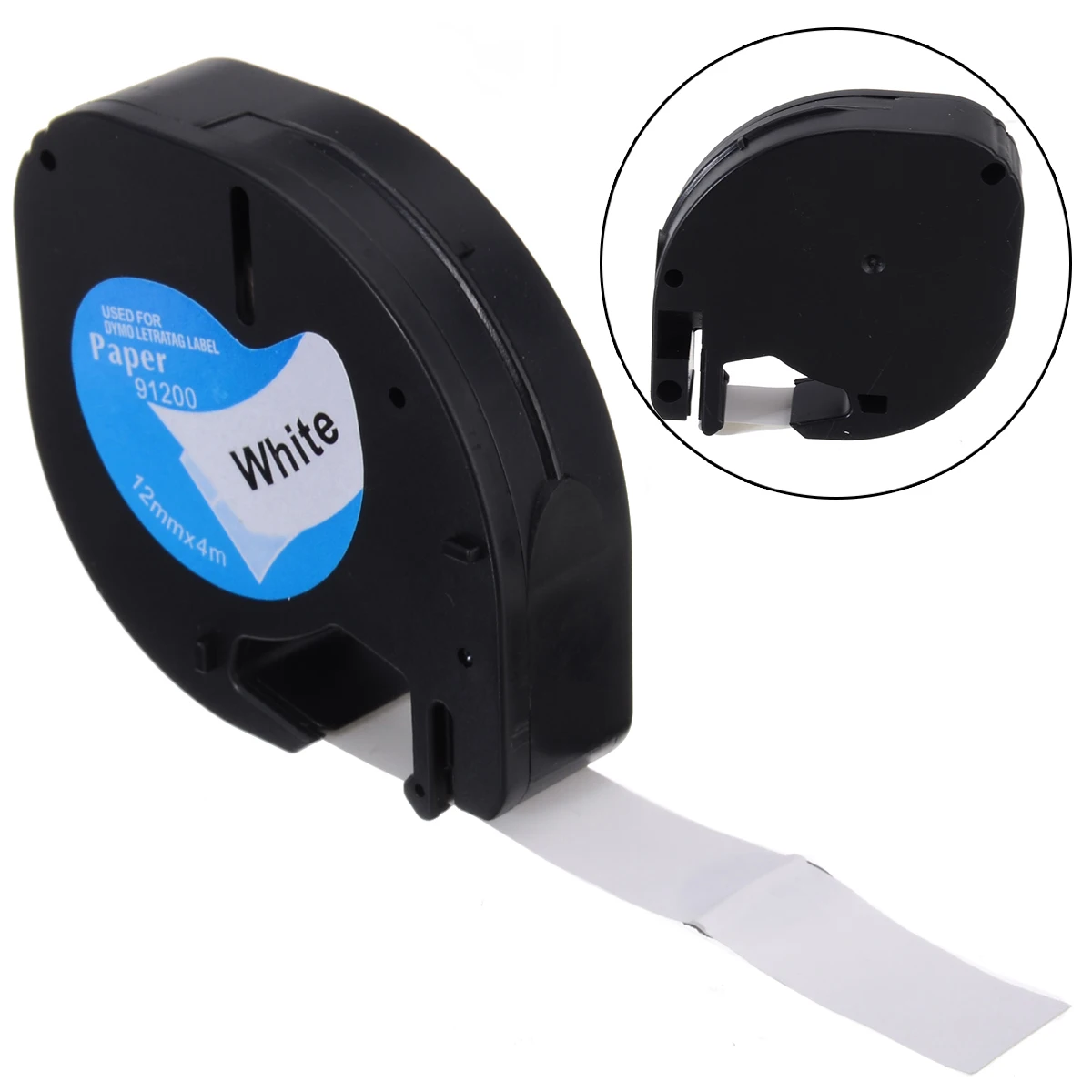 Прочный картридж для этикеток 91200 белая бумага 12 мм на 4 м совместим с принтерами