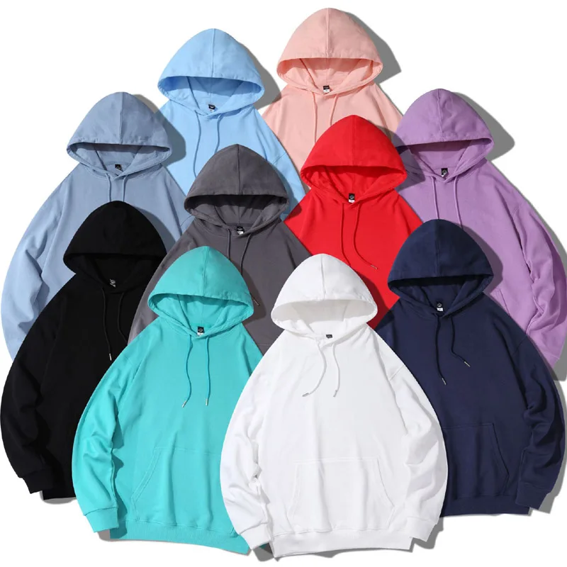 

Men Harajuku Colorful Streetwear Hoodies 2023Autumn Mens Hip Hop Solid Hooded Sweatshirts Korean Fashion Men Casual Black Hoodie