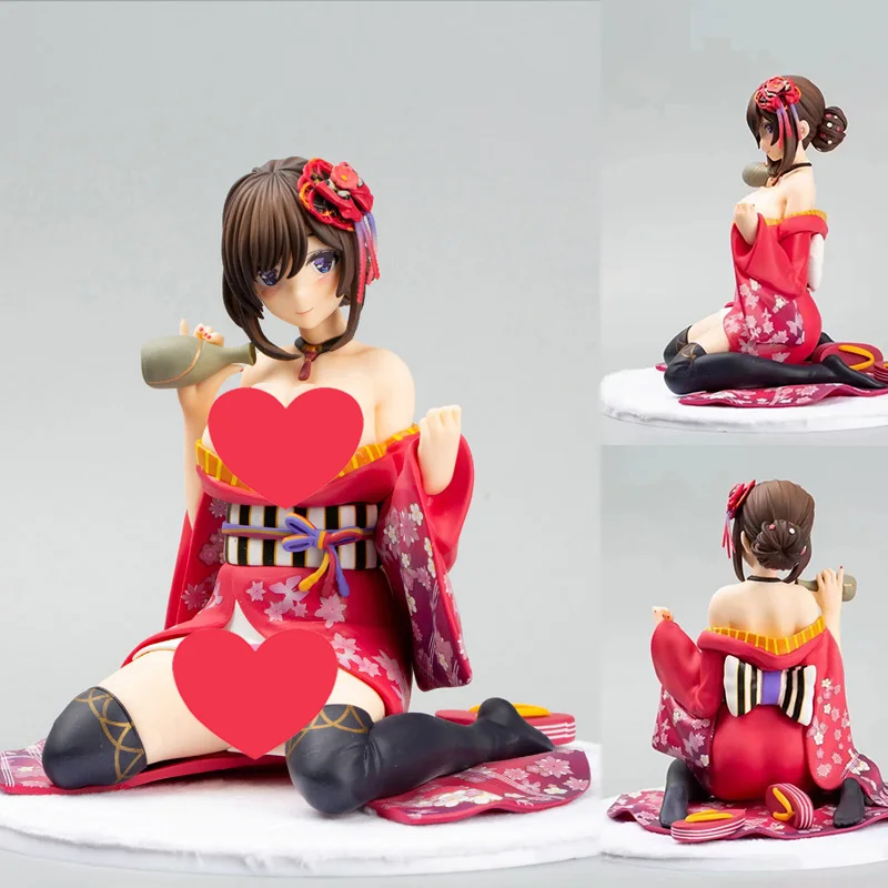 

Новинка 2021, японская экшн-фигурка кошки, кимоно с открытой спиной, женские подарки, местные куклы в виде розовых кошек