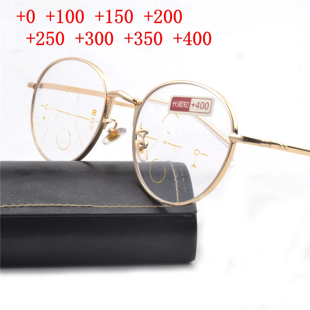 Брендовые прогрессивные Мультифокальные линзы круглые очки для чтения мужские