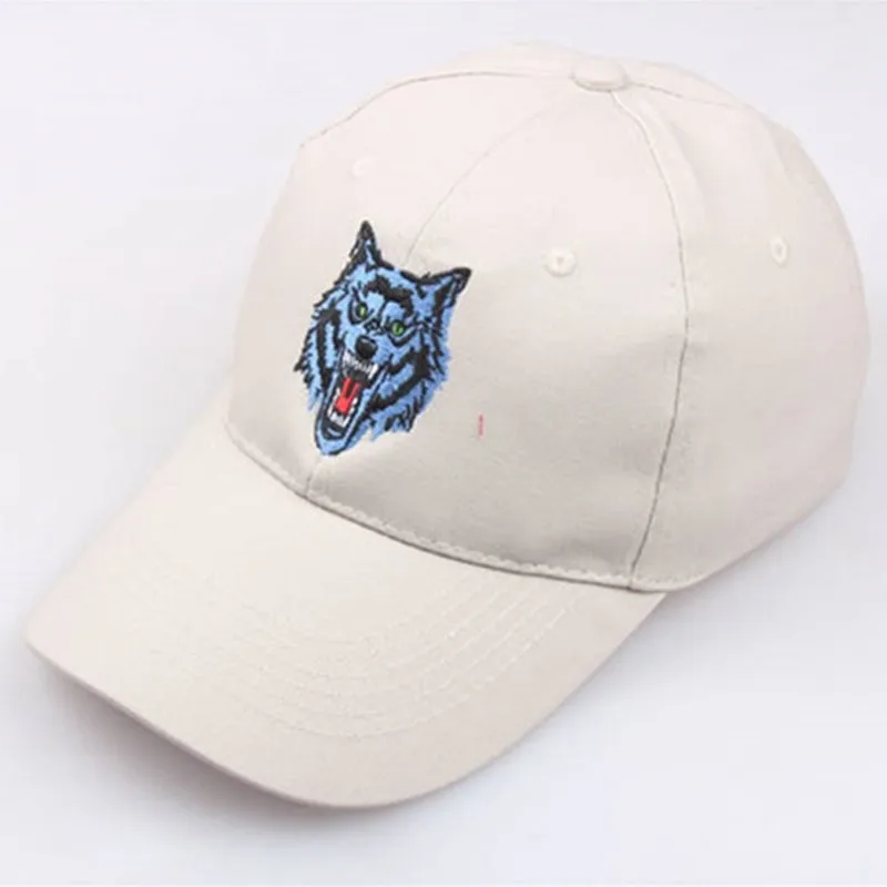 Волк с нашивками в виде животных хлопковые Бейсбол Кепки Регулируемый бейсболка
