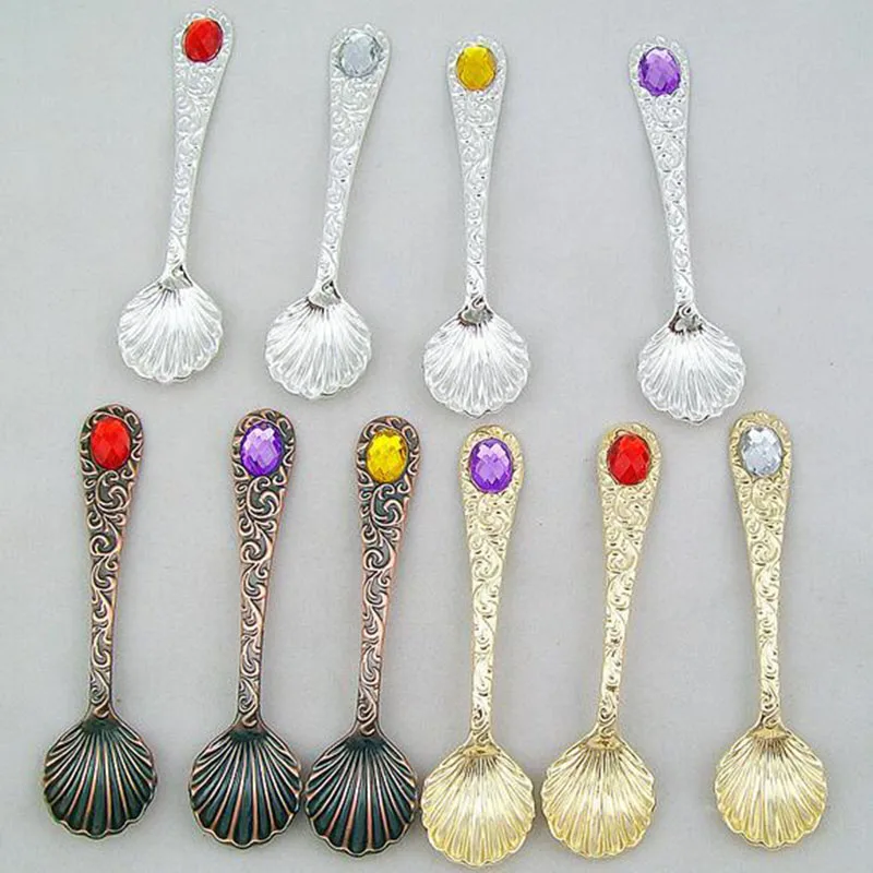 4 шт./компл. ретро кофейная ложка для мороженого металлическая чайной ложки из