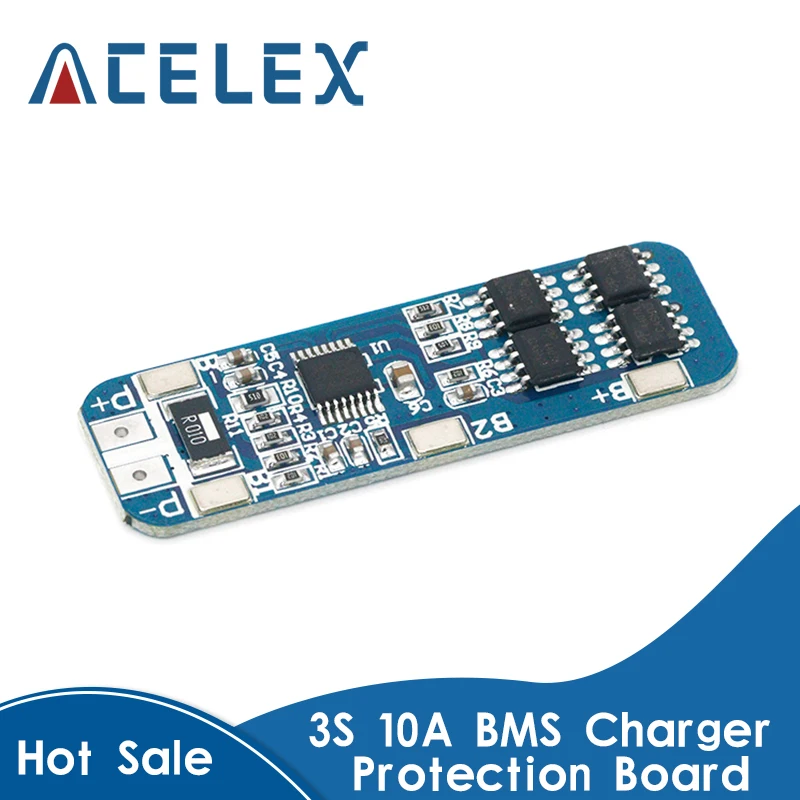 Модуль защитной платы зарядного устройства для литиевого аккумулятора 3S 10 А 12 В 3