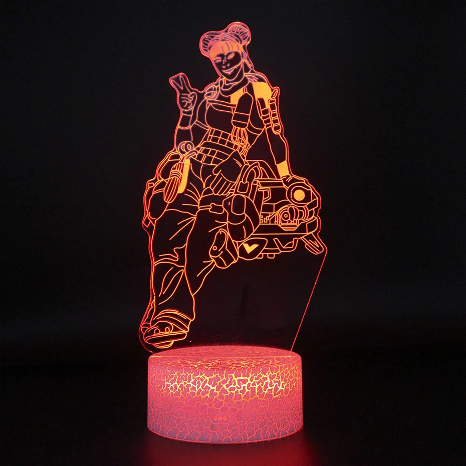 Сенсорная настольная 3d лампа Боевая королевская Ночная вечеринка ночник иллюзия