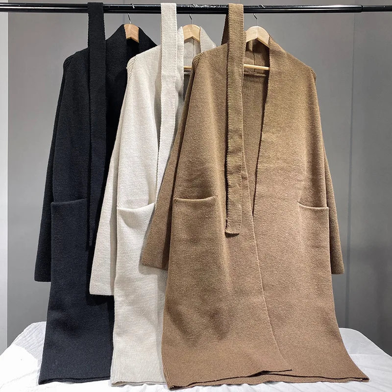 

Свободное пальто-свитер