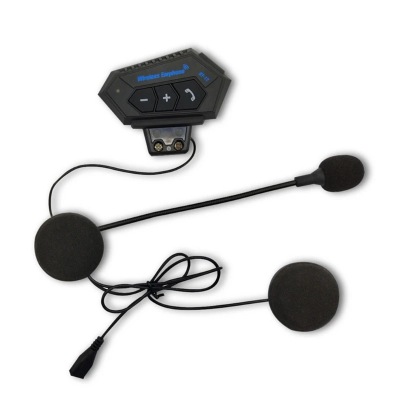 

Motorcycle Bluetooth 4.2 Helmet intercom Wireless hands-free telephone call Kit Stereo Anti-interference Interphone Music Player