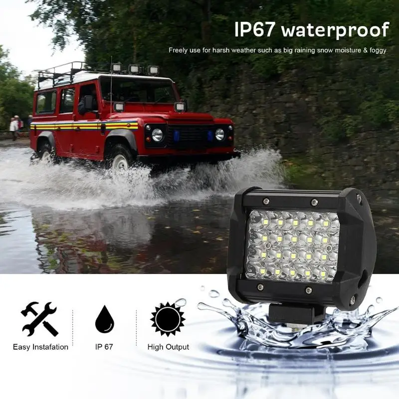 Автомобильная Рабочая лампа мини 4/7 дюймов светодиодный светильник для