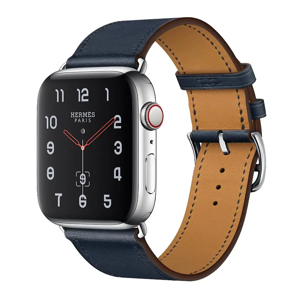 Горячая продажа кожаный ремешок для iwatch серии 5 4 3 2 1 40 мм 44 Apple Watch 38 42