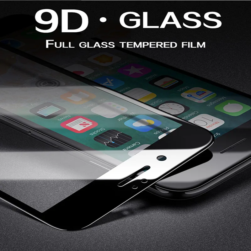 Защитное стекло 9D для iPhone 11 Pro XS MAX X XR 8Plus Защита экрана 7 8 6 6S Plus 5 5S SE 2020 закаленное