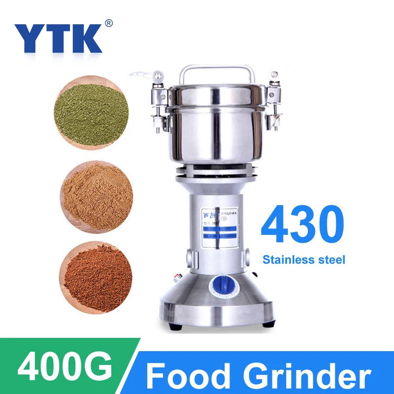 Бытовая электрическая кофемолка 400 г зерновая мукомольная мельница кофемашина