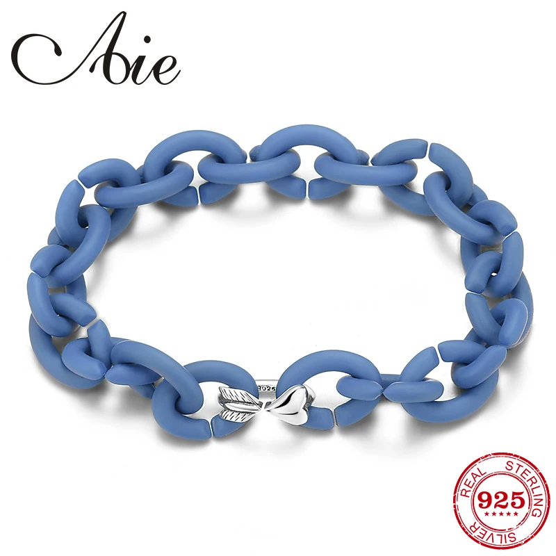 Простой стиль Пара моделей браслет Океанский синий жесткий резиновый х браслеты
