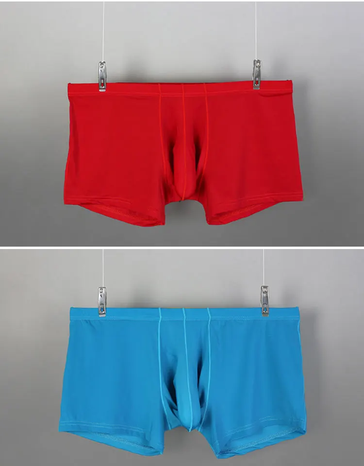 

Ice Silk Man Boxer Shaft sexy Pouch Erect Socks Mens Fashion Soft Underwear