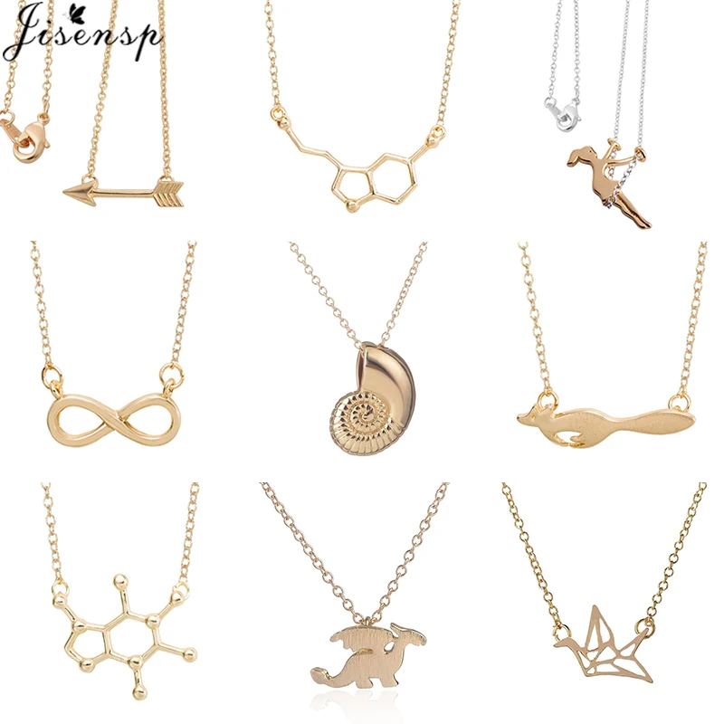 Винтажное ожерелье Jisensp в виде стрелы и Креста женское модное лисы колье с знаком