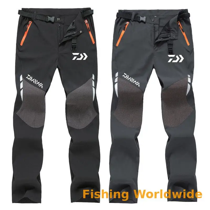 

New Arrival Summer Autumn Men DAIWA Fishing Clothing Outdoor Breathable Quick Dry Hiking Fishing Pants Men Loose Big Size Pants