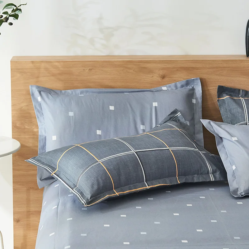 Комплект постельного белья для мужчин Серый Покрывало пододеяльник плоский лист