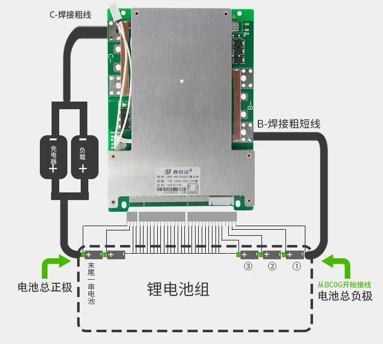 Защитная плата 3S 4S 7S 8S 12S 16S 17S 150A BMS Li ion Lifepo4 с переключателем баланса температуры 12