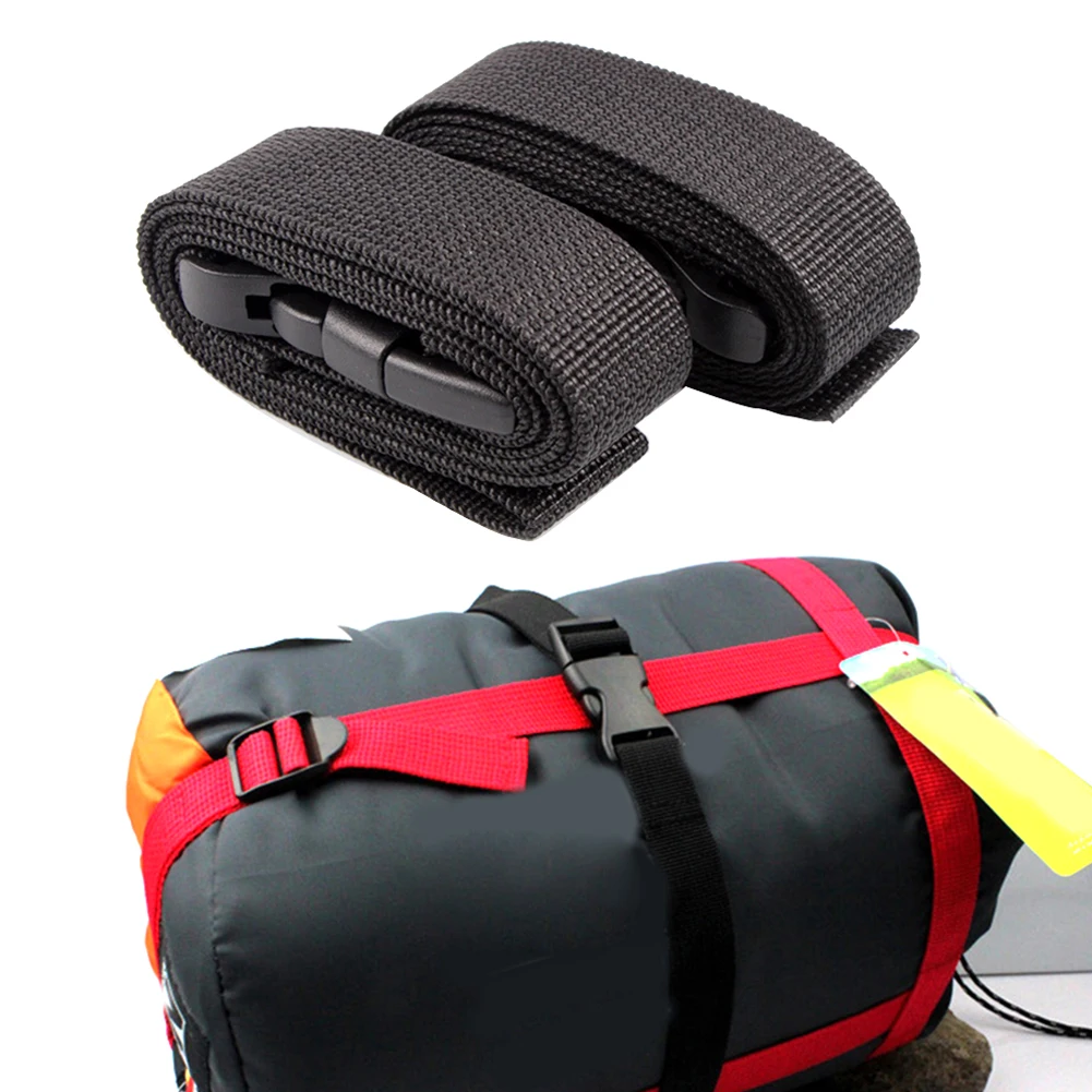

High Quality 1.2M 2PCS Backpack Mattress Sleeping Bag Tent Strap Belt Luggage Suitcase Accessories Durable Moisture-proof 20DC05