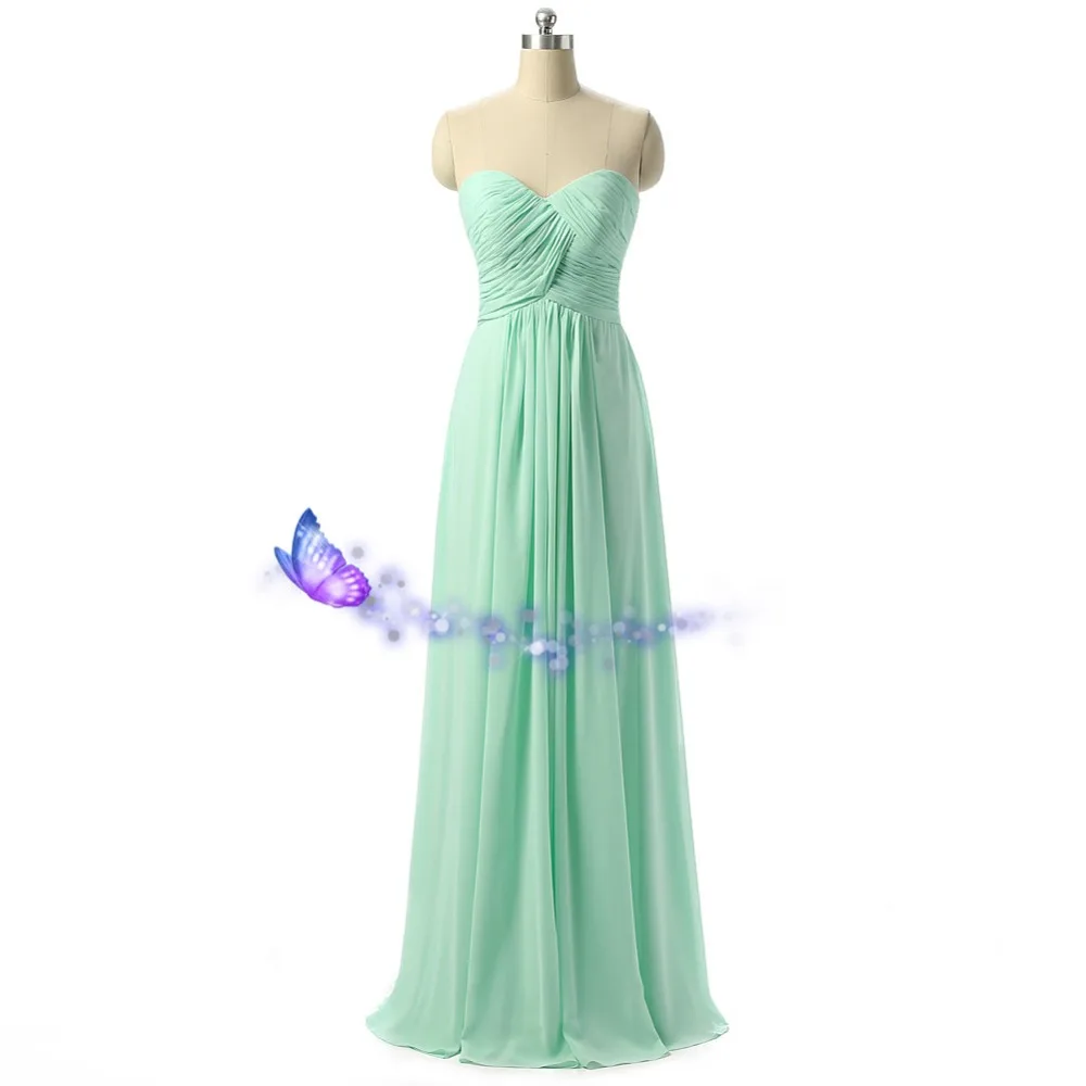 

robe demoiselle d'honneur long mint green bridesmaid dresses 2016 vestido longo cheap new Fashion Weddings Party real photos