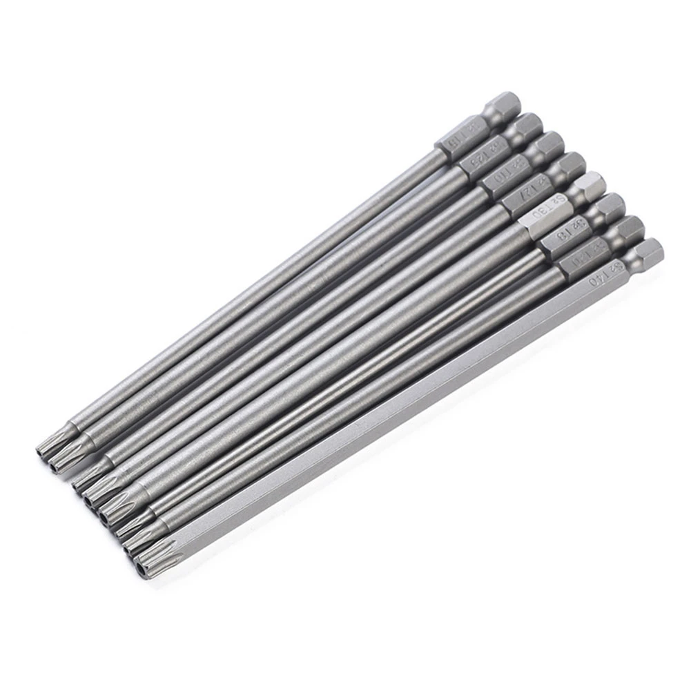 8 шт. отвертка Torx 150 мм Длина Длинная сталь Магнитная безопасность Электрический