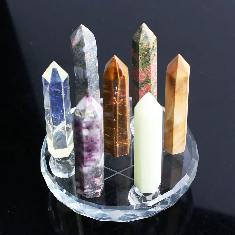 Натуральный кристалл 7 чакр рейки Луки кристальная палочка видов кварца с