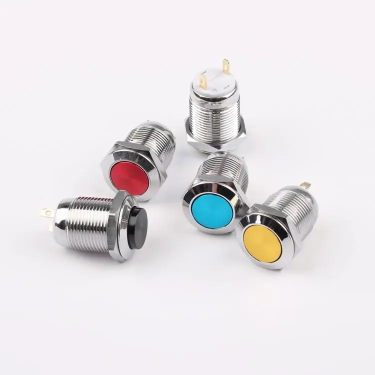 1 шт. 12 мм с металлической рамкой под окисления кнопочный переключатель