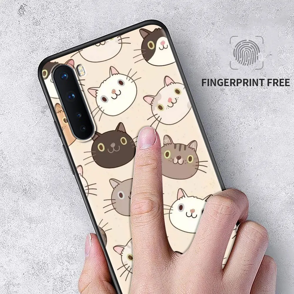 cartoon funny cat fitted case for oneplus 8t 8 nord n10 9 7 pro 9r n100 n200 6 6t 7t nord ce 2 5g tpu soft phone cover free global shipping