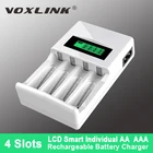 Зарядное устройство VOXLINK для аккумуляторов Ni-MHNi-Cd, ЖК-дисплей, вилка стандарта СШАЕСВеликобритании, умная быстрая зарядка, 1,2 в, AAAAA, аккумуляторные батареи, аксессуары