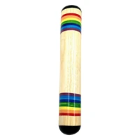 gift color stripe educational rain maker musical instrument smooth school wooden stick durable realistic sound portable kids toy