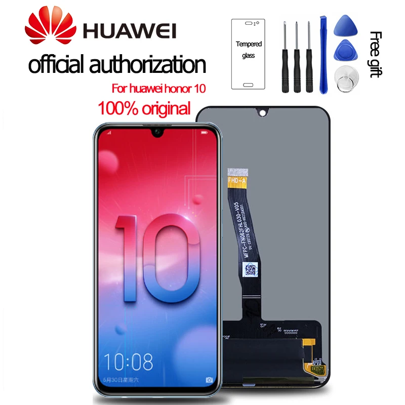 Оригинальный ЖК-дисплей с отпечатком пальца для HUAWEI Honor 10 сенсорный экран Huawei на