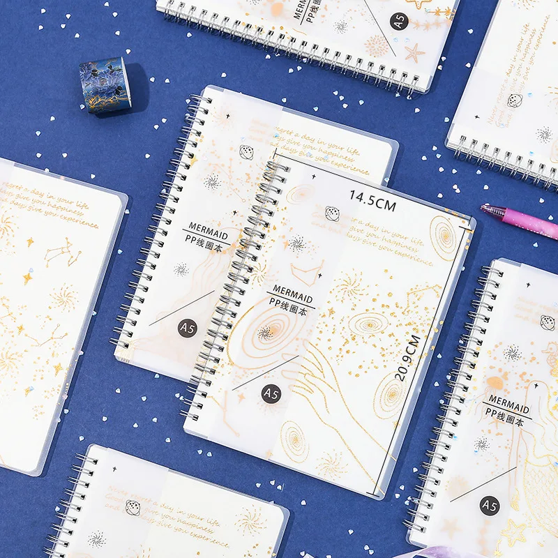 

1pc A5 Laser Notebook Random Type Horizontal Line Grid Notepad Cute School Supplies Stationery
