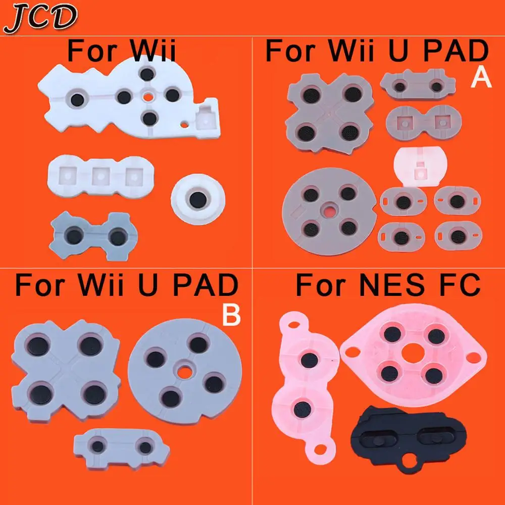 JCD Проводящие резиновые кнопки Замена для геймпада Wii U контроллера NES FC Joy Pad