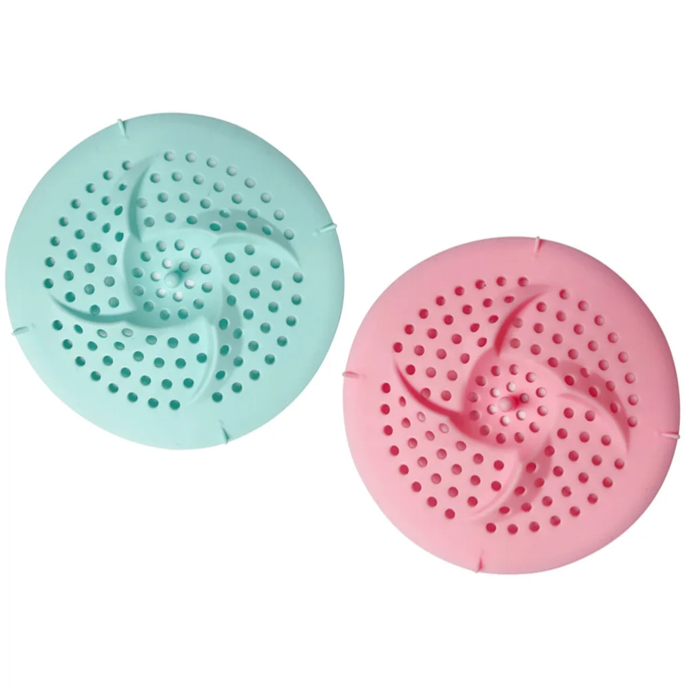

2pcs Silicone Sink Plug Useful Sink Drain Cover Sink Strainer Plug Strainer Covering Pad for Kitchen Bathroom (Random Color)