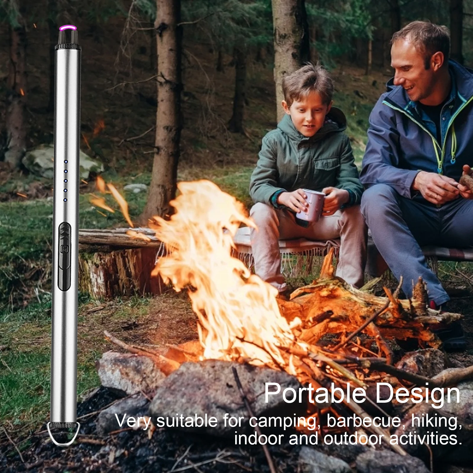 Новая электрическая дуговая Зажигалка для барбекю USB ветрозащитная плазменная