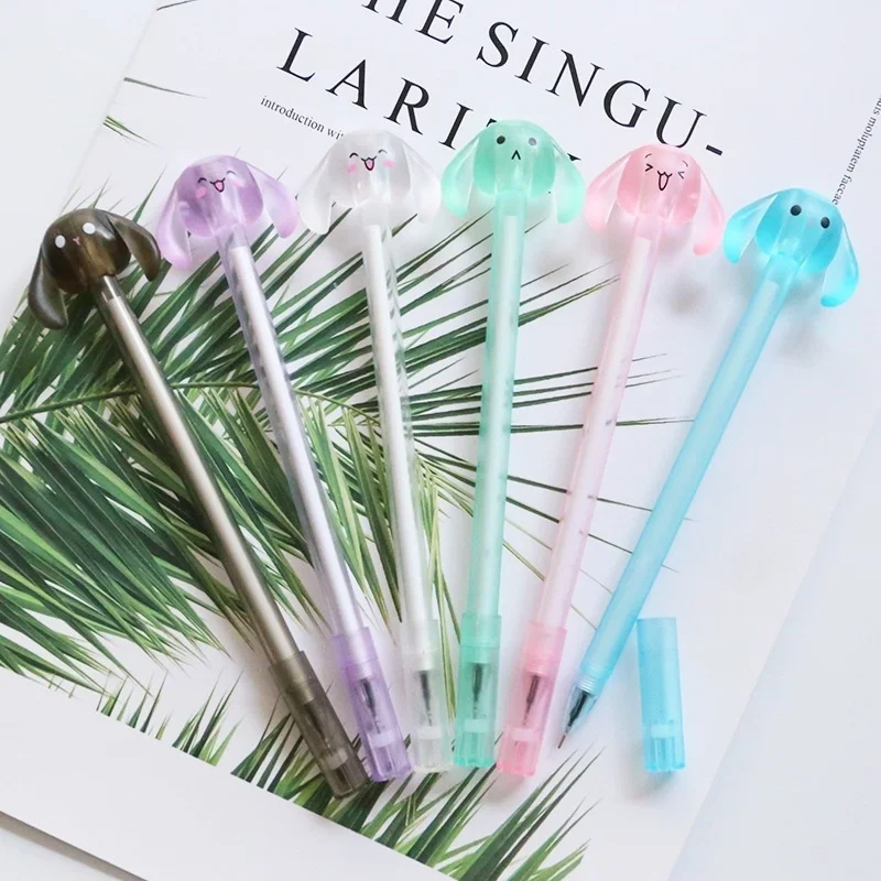 Креативный милый кролик с большими ушами Пластик гелевая ручка Прекрасный Kawaii из