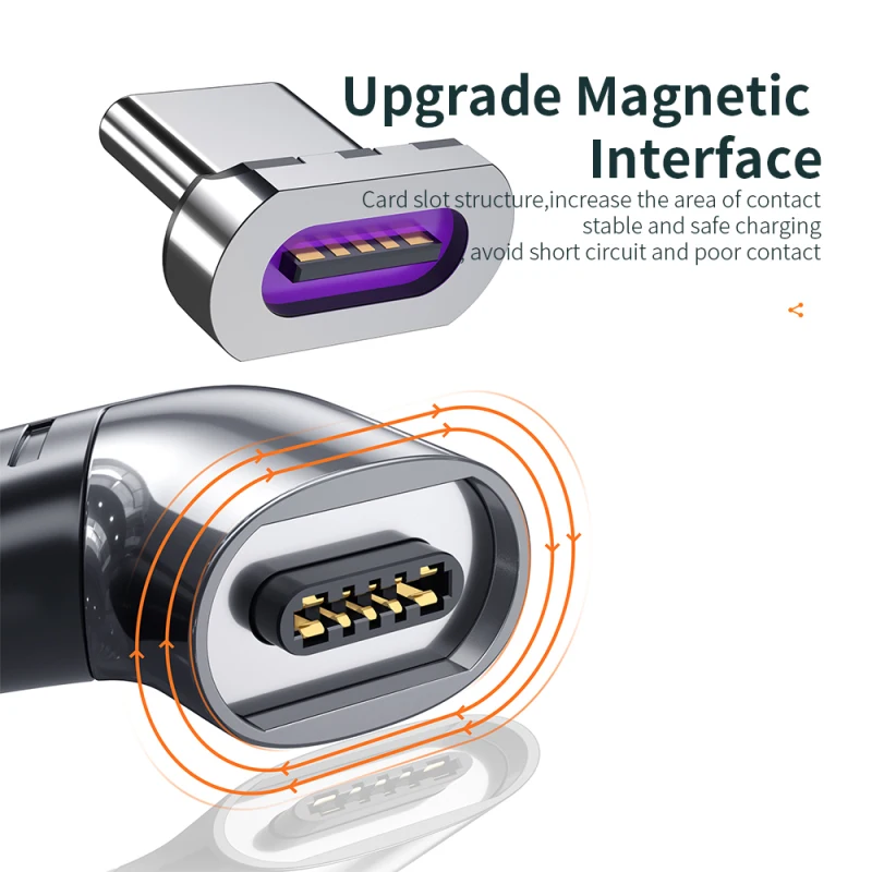 

Oppselve 100W USB Type C Magnetic Adapter Type-C Male To USB C Female Magnet Connector For Mackbook Pro Huawei P40 P30 Pro Lite