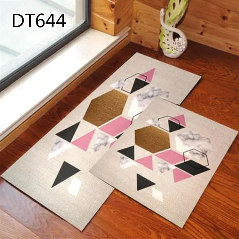 1PCS Anti-slip Doormat Kitchen Geometric Printed Doormat For Living Room Bedroom Home Decor Popular Washable Simple Door Mat - Цвет: 3