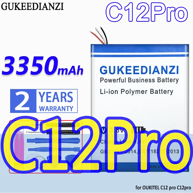 

GUKEEDIANZI High Capacity Battery 3350mAh for OUKITEL C12 pro C12pro Bateria