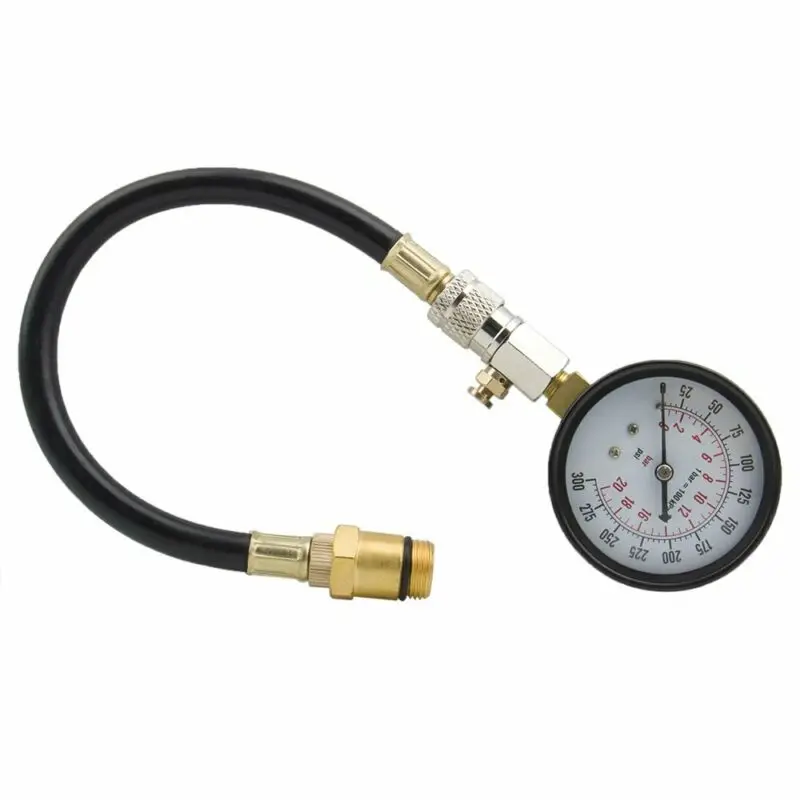 

Tools Pressure Gauge Double scale dial Rubber hose Tester Test Flex Hose