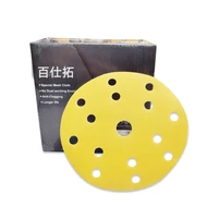 6inch 1517hole sandpaper round shape sanding discs hook loop sanding paper buffing sheet sandpaper sander polishing pad