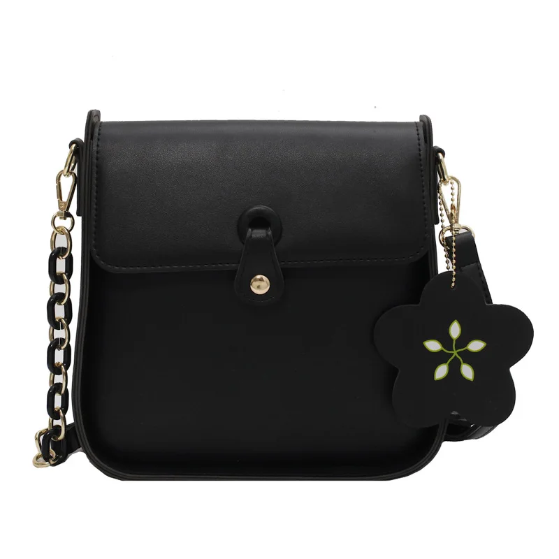 

2021 Spring Summer New Pu Skin Small Flower Bag Fresh and Lovely Decoration Four Color Optional Shoulder