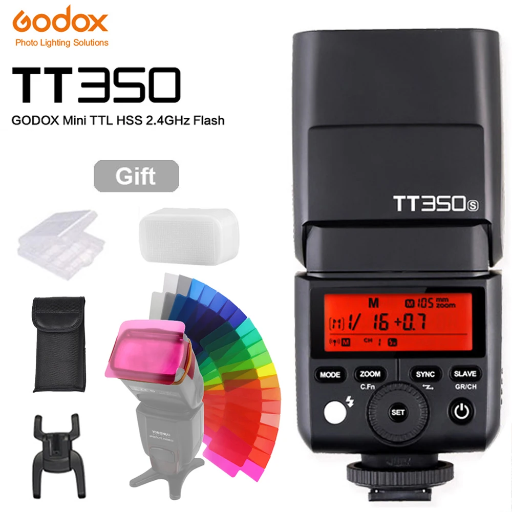 Godox Mini Speedlite TT350S TT350N TT350C TT350O TT350F Вспышка TTL HSS GN36 для Canon Nikon Sony Fujifilm Olympus камера|ttl