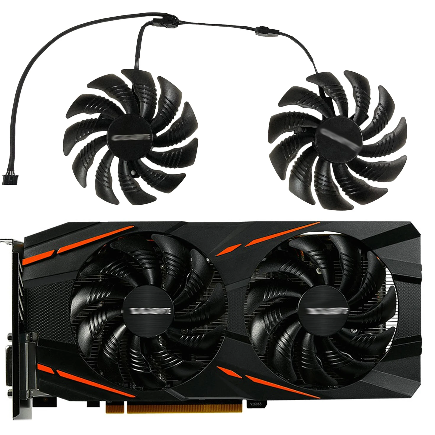 GV-RX570/580 игровая планшетория/RX480WF2 T129215SU 87 мм (90 мм) Gigabyte карты охлаждения вентилятор