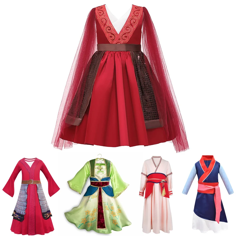 

Горячая Распродажа, красный фамулан, платье для девочки, полный комплект, косплей-костюм, наряд для хэллоуивечерние вечеринки, принцессы, хо...