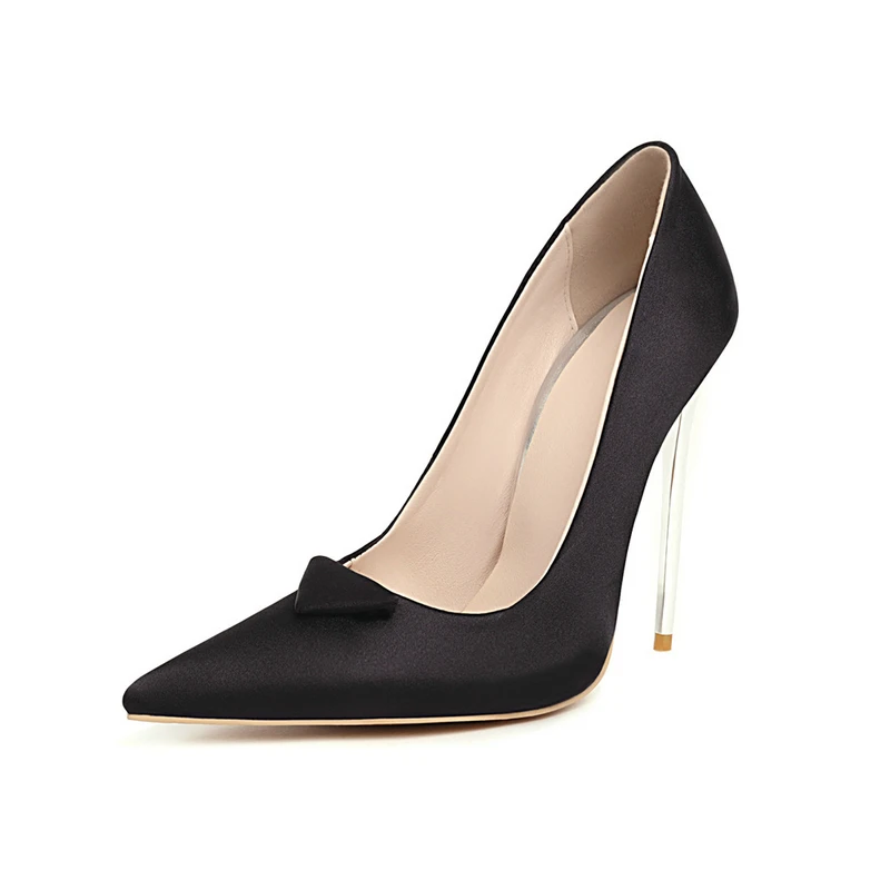 

2021 Classic Women High Heel Shoes Sexy Super Thin High Heel Pointed Toe Women Pumps Shallow Lazy Women's Shoes Big Size 45