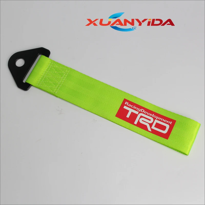 Fluorescent Green TRD буксировочный трос высокого качества нейлоновый TRD прицеп JDM буксировочные тросы гоночный автомобиль универсальное буксировочное кольцо ремень буксировочный ремень бампер прицеп - Цвет: Fluorescent Green