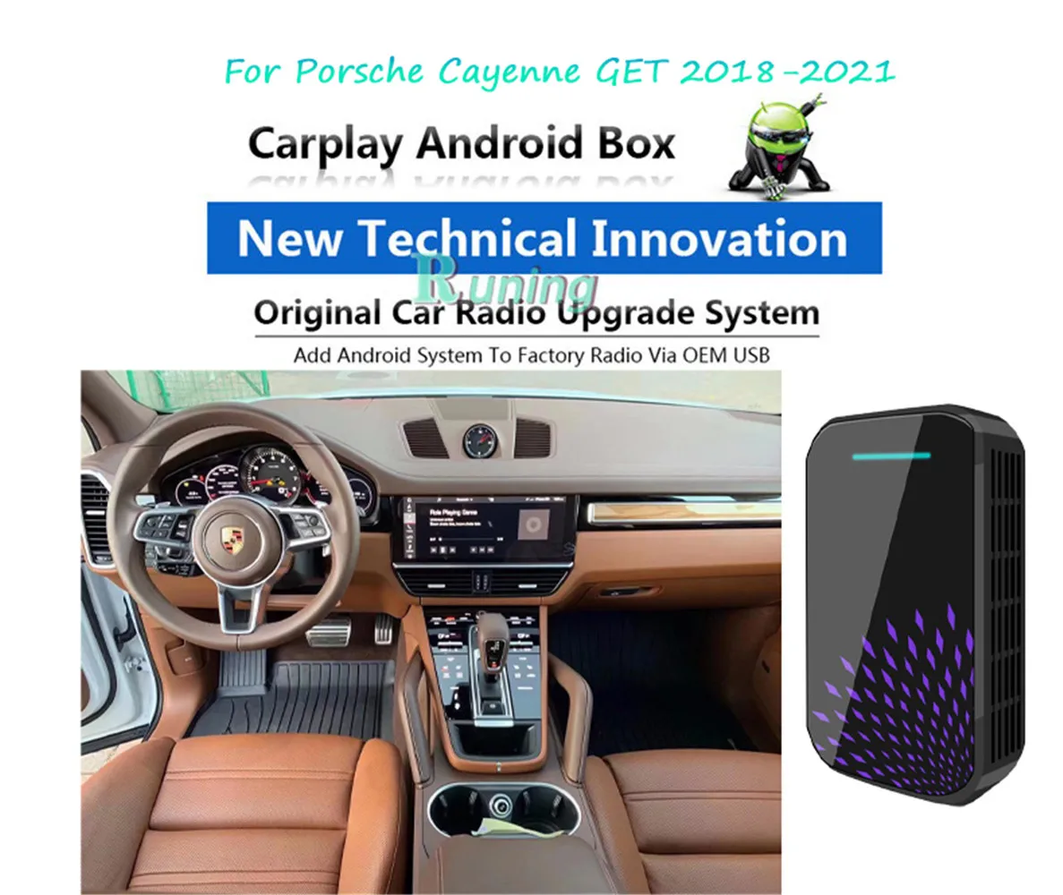 

Upgrade Radio Car Android Radio Stereo Carplay Box For Porsche Cayenne GET 2018-2021 Car Multimedia Player GPS Navigation Unit