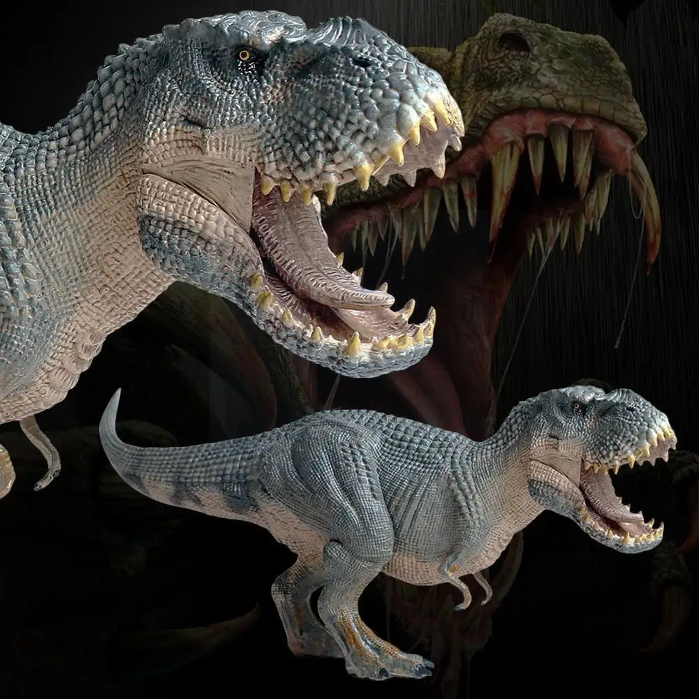 

Модель динозавра тираннозавра Рекс, синяя модель животного тираннозавра, украшение Юрского периода, подарки, игрушки, имитация экшн B5K2