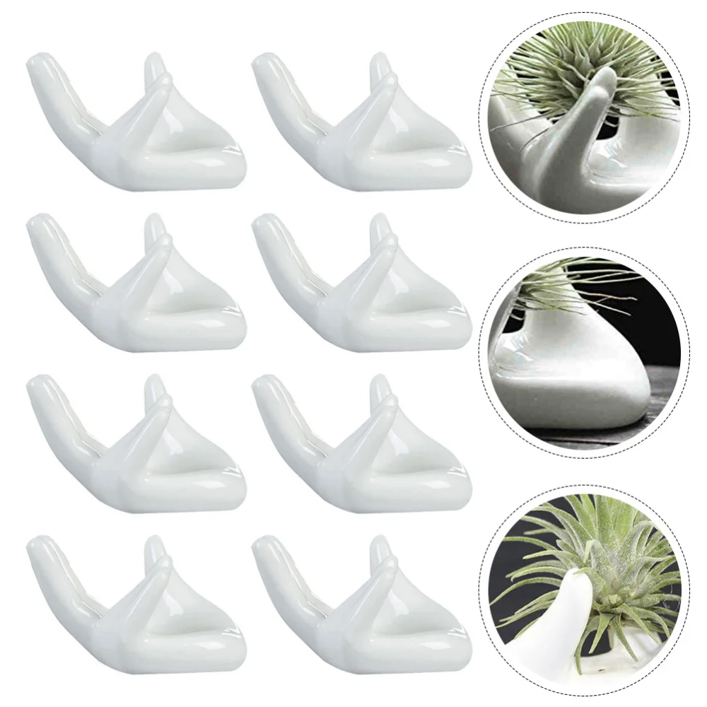 

8Pcs Ocarina Support Display Hand Stand Tillandsia Holder Tabletop Decoration