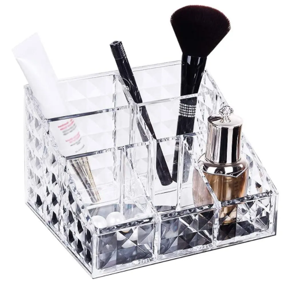 

Makeup Organizer Acrylic Transparent Cosmetic Box Make Up Storage Lipstick Cosmetic Brush Holder Home Office Desk Organiser