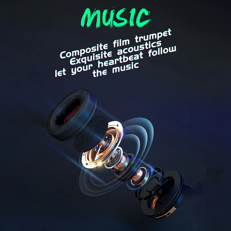 

EL-A1 Headset, Bluetooth 5.0 Foldable Portable Sports Headset with Hifi Sound Effect for Listening to Music